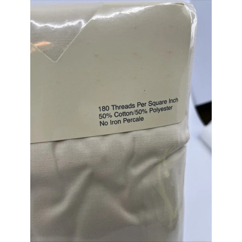 Vtg Twin Extra Long Flat Sheet Light Camel JC Penney USA NWT 66